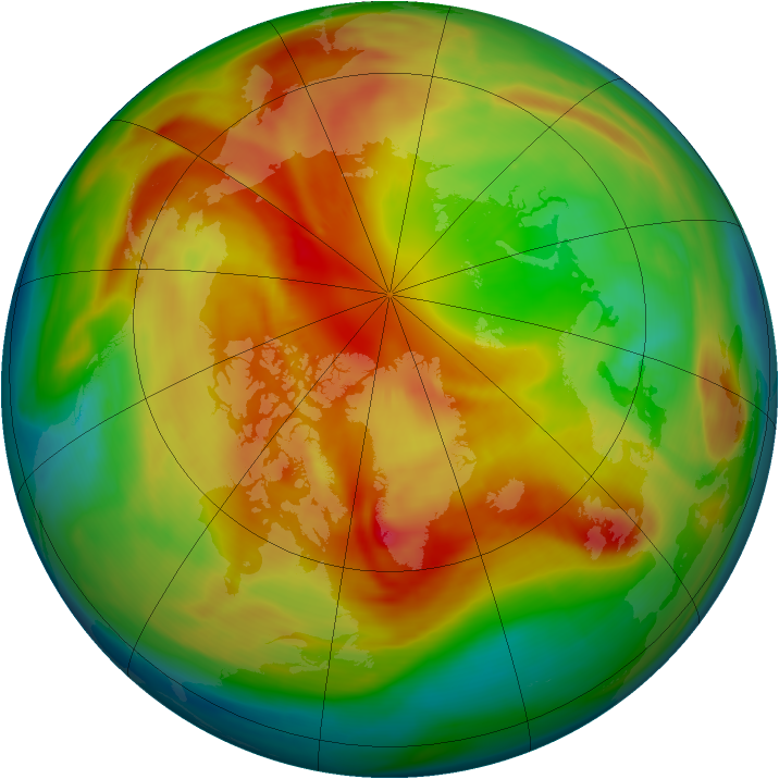 Arctic ozone map for 10 March 2008